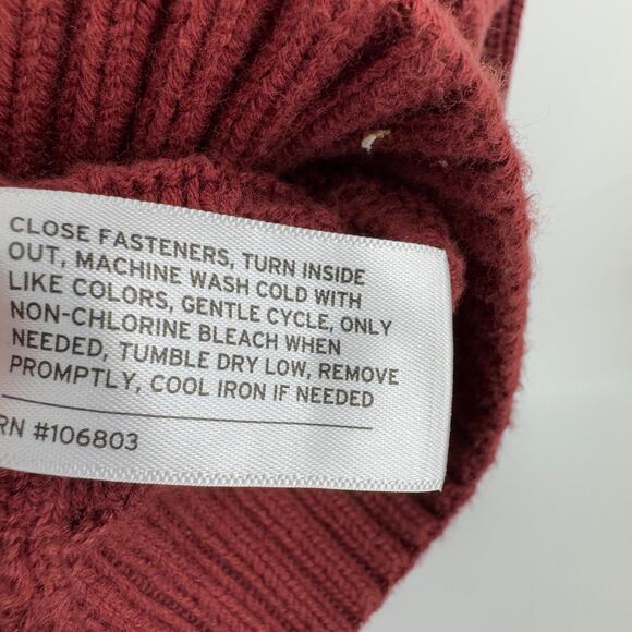 Duluth Trading Sweater Mens 2XL Rust Red Burly Retirement Henley Mock Neck - Picture 7 of 8